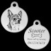 Chihuahua Engraved 31mm Large Round Pet Dog ID Tag